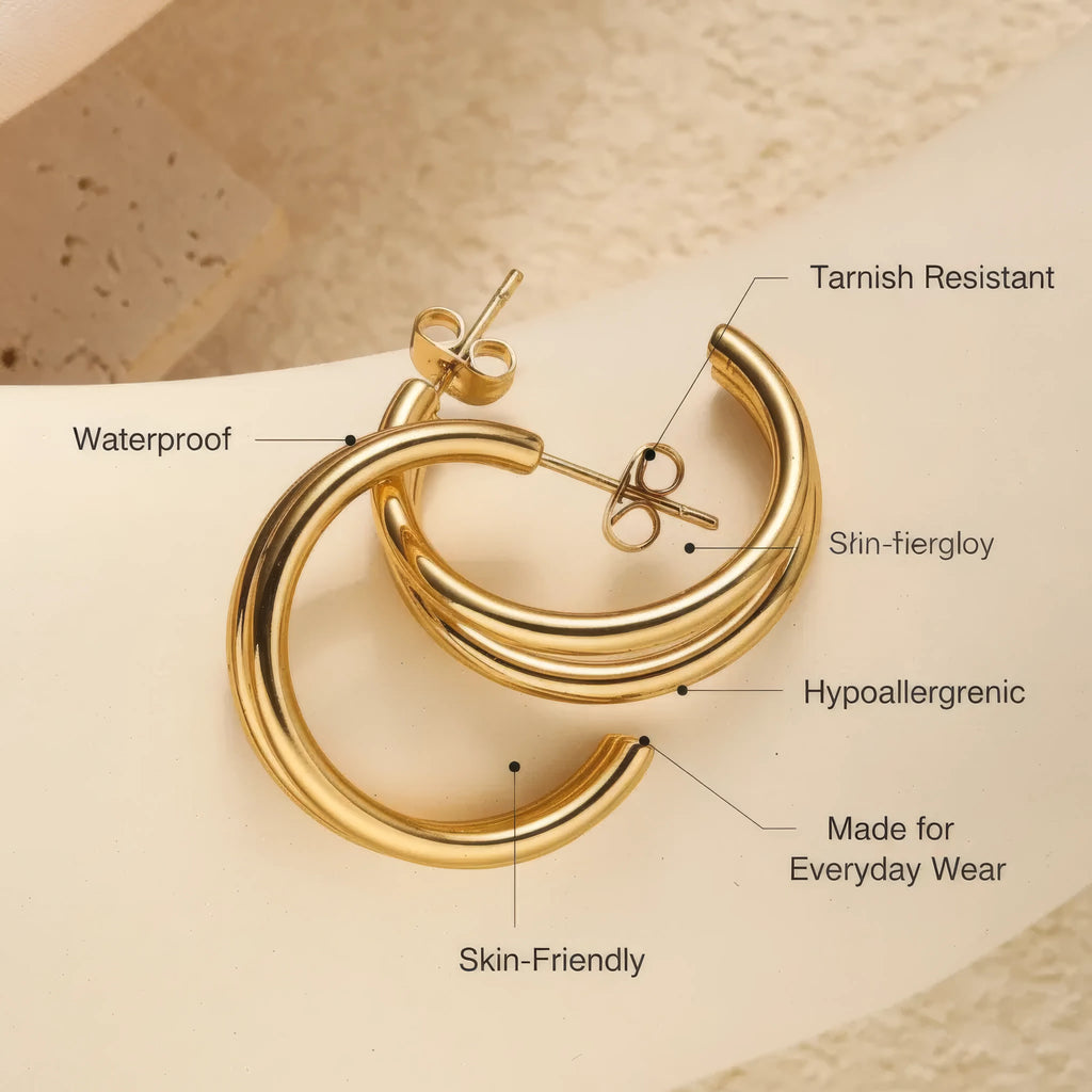 Vela Layered Hoops