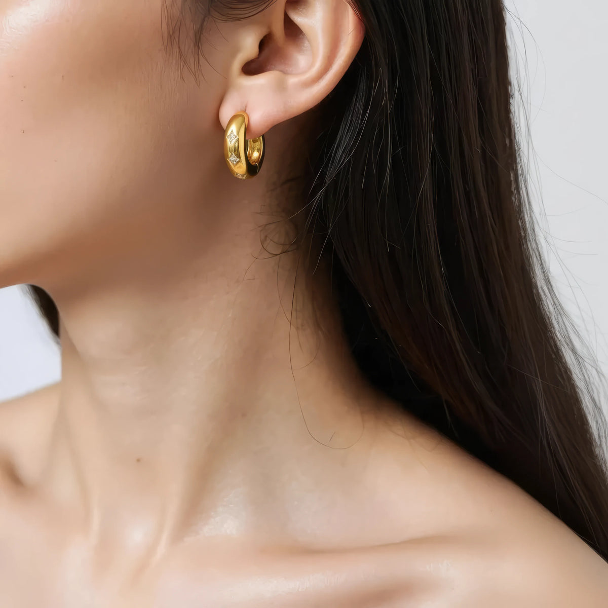 Skully Zircon Earrings
