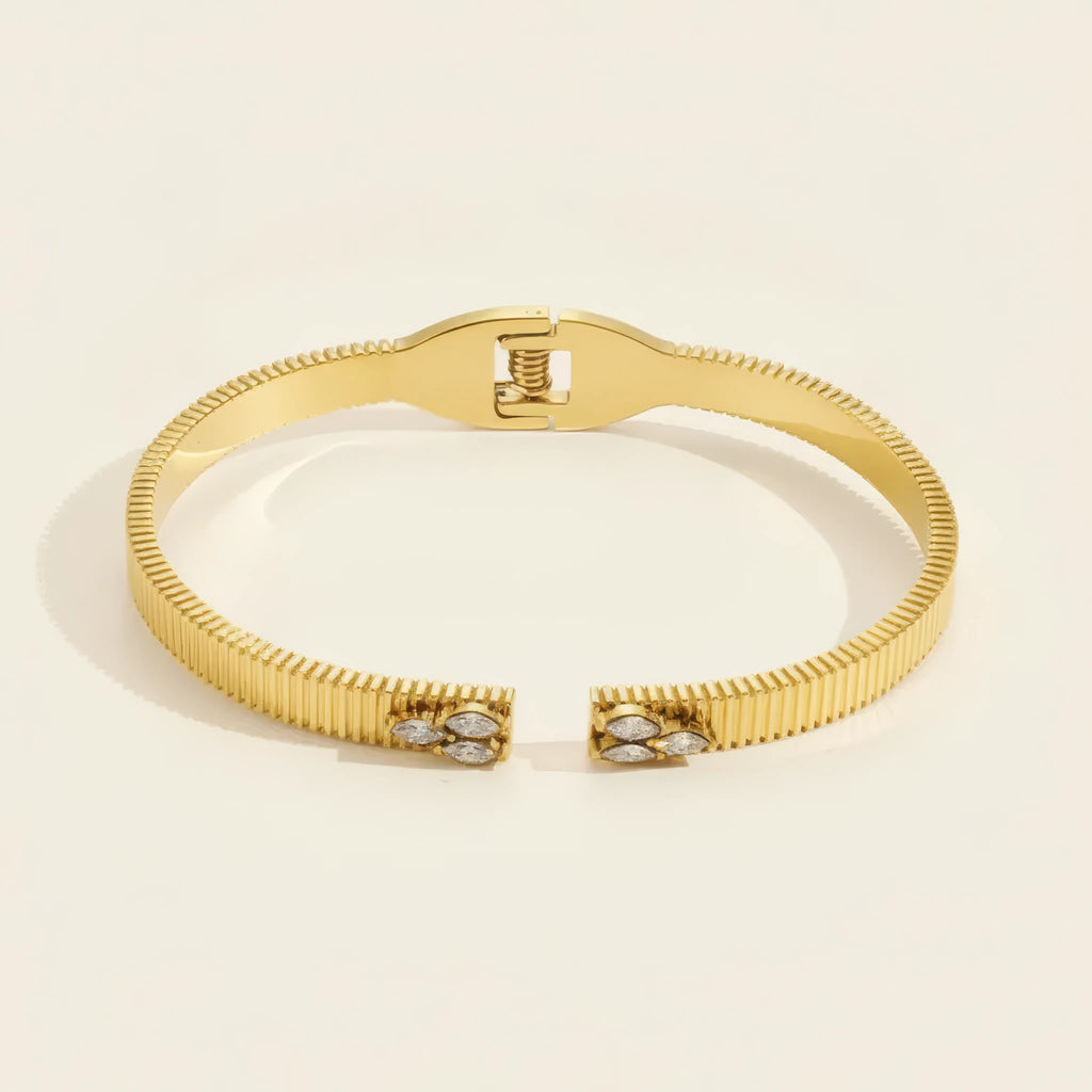 Stripe Gold Bangle