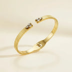 Stripe Gold Bangle