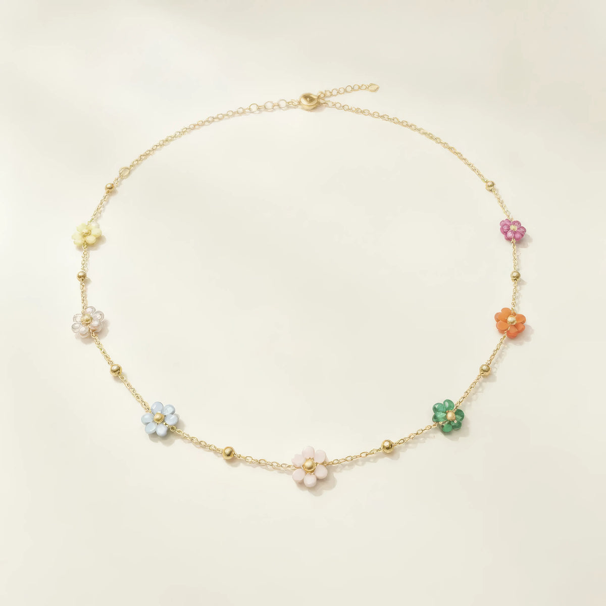 Sweet Flowers Beading Necklace