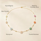 Sweet Flowers Beading Necklace
