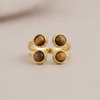Tiger Eye U-Shape Ring