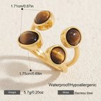 Tiger Eye U-Shape Ring