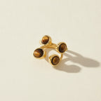 Tiger Eye U-Shape Ring