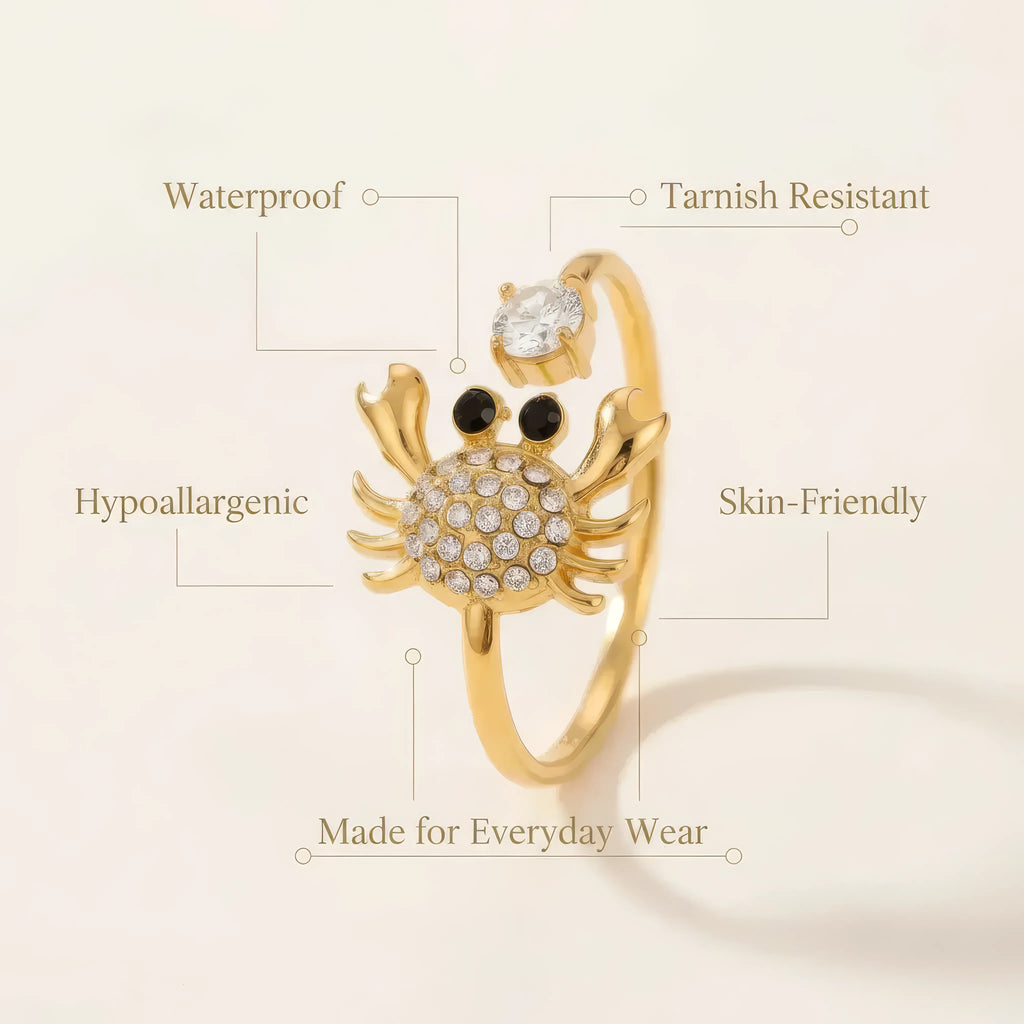 Golden Crab Ring