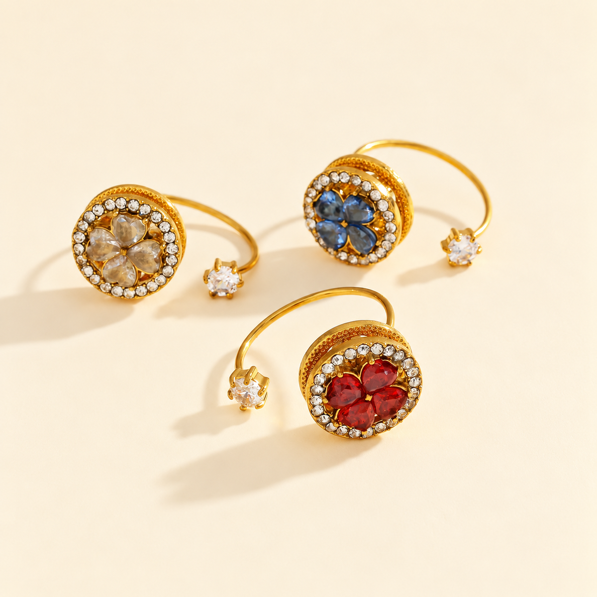 Rotating Calm Spinner Flower Ring