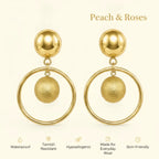 AW Peachy stud meets the hoop Earrings