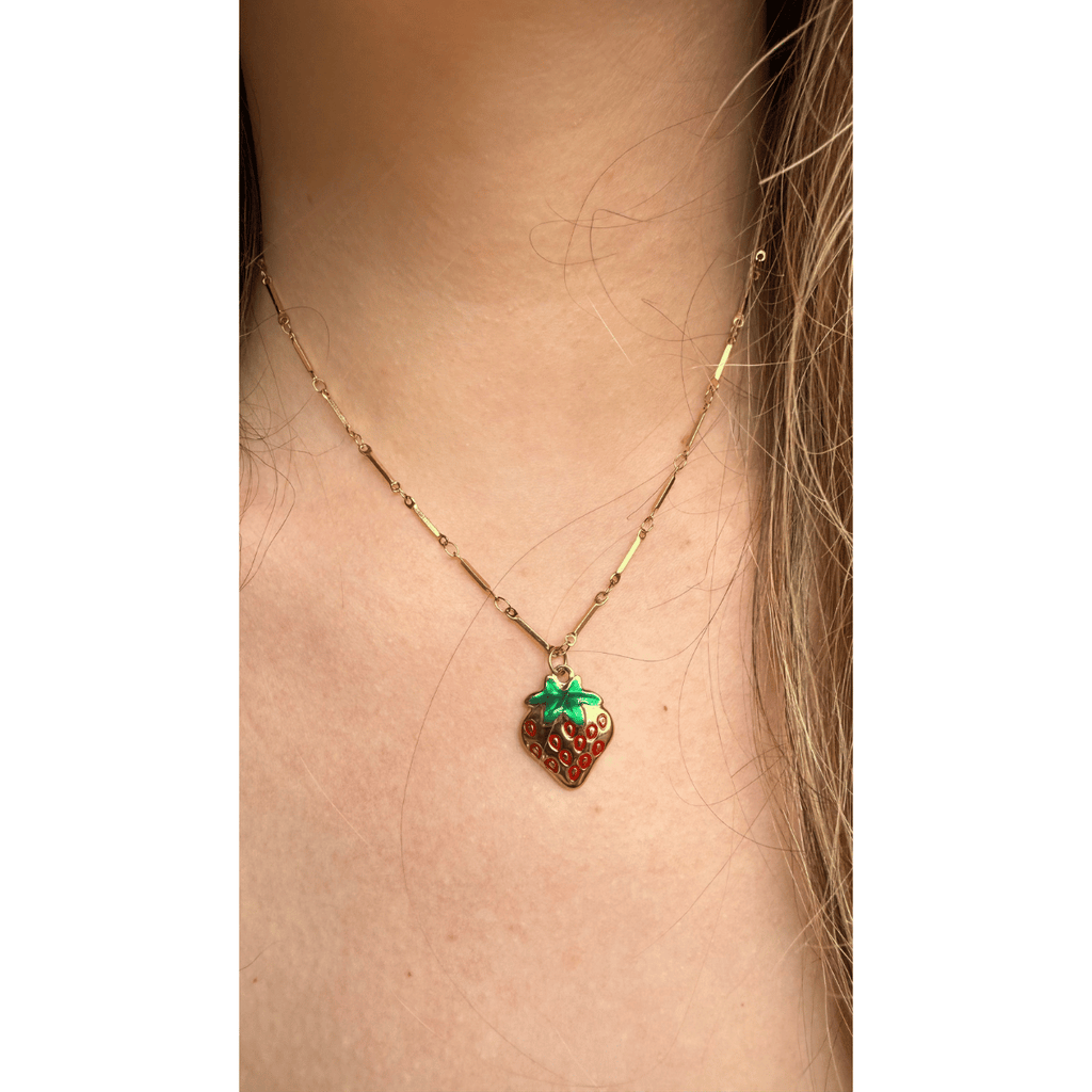 Strawberry Pendant Necklace