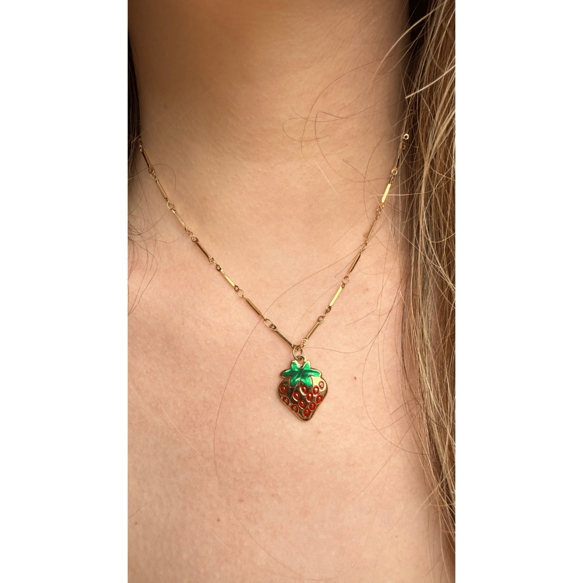 Strawberry Pendant Necklace