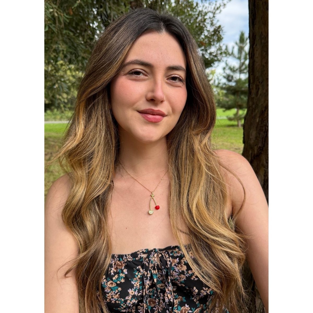 Sweet Cherry Pendant Necklace