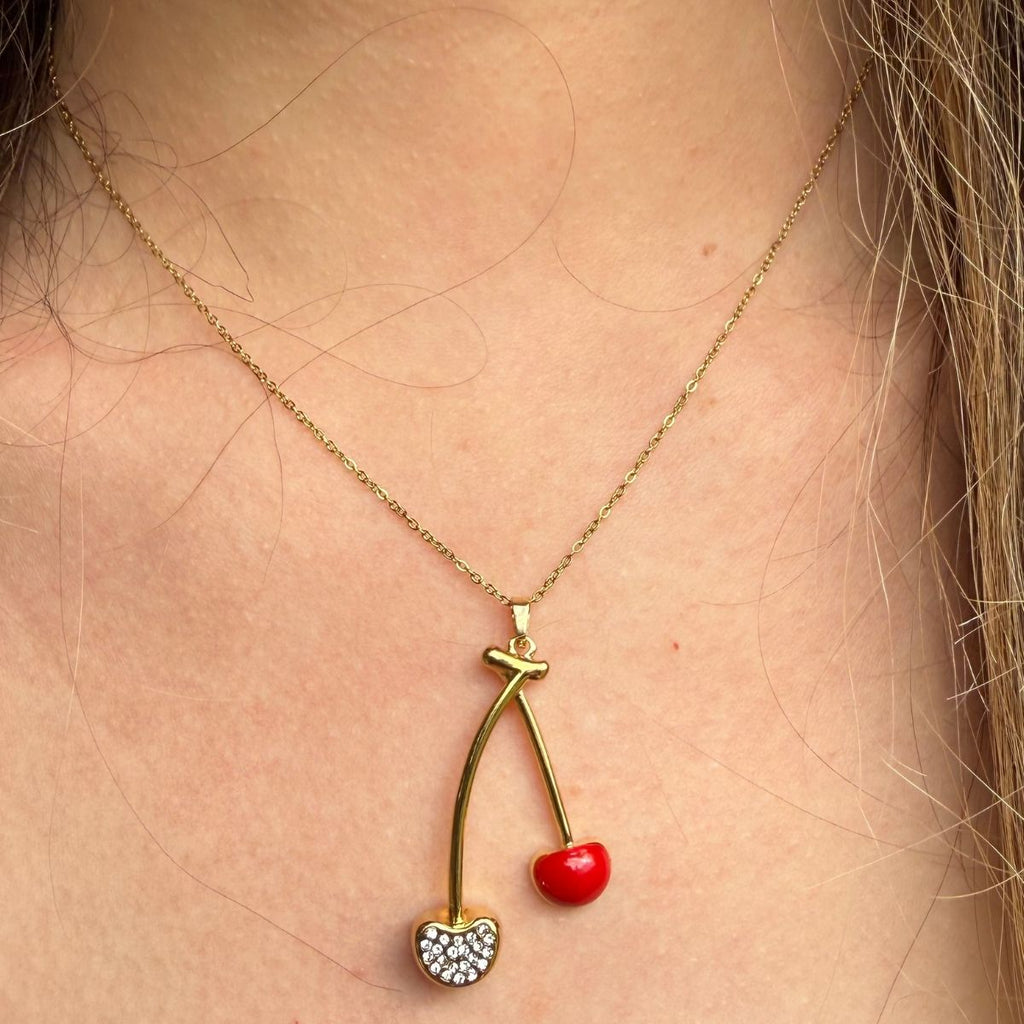 Sweet Cherry Pendant Necklace