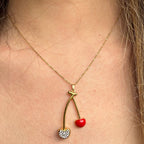 Sweet Cherry Pendant Necklace