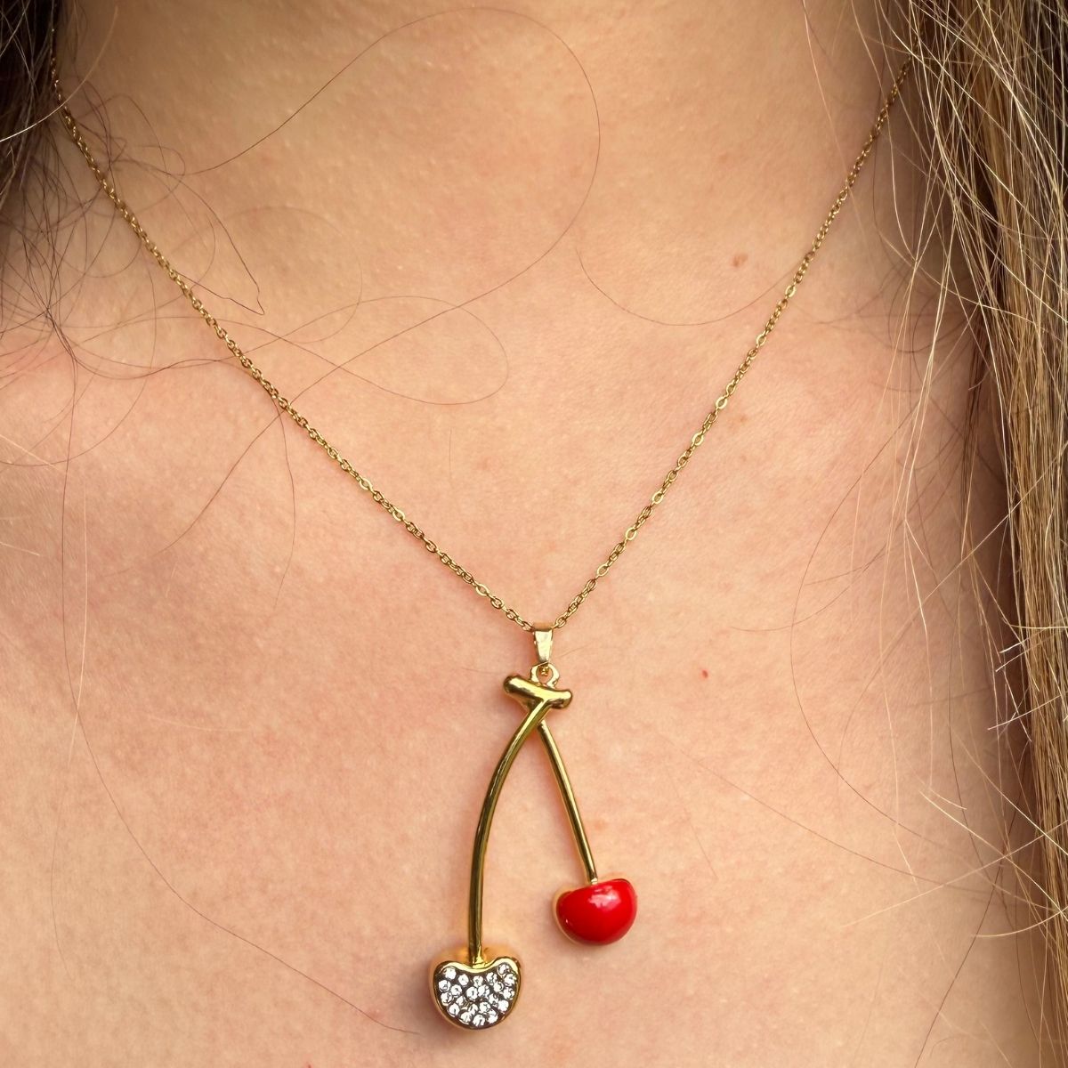 Sweet Cherry Pendant Necklace