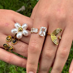 Tiger Eye U-Shape Ring