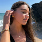 Textured Heart Stud Earrings