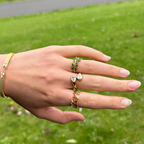 Geometric Waterdrop Open Ring