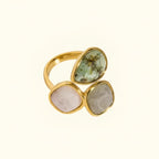 Vintage Geometric Stone Ring