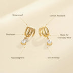 Water Droplets Stud Earrings