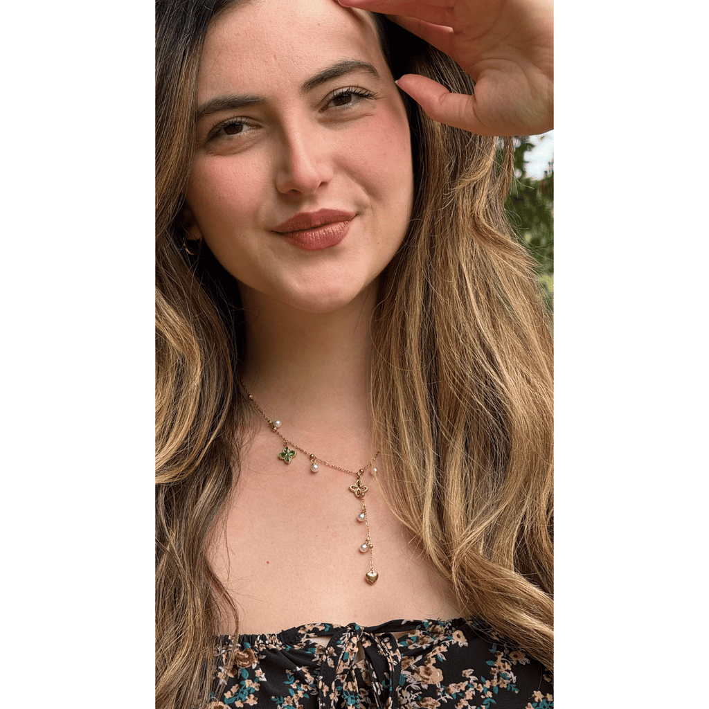 Four Leaf Clover Zircon Necklace