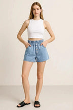 Denim Shorts with Pockets