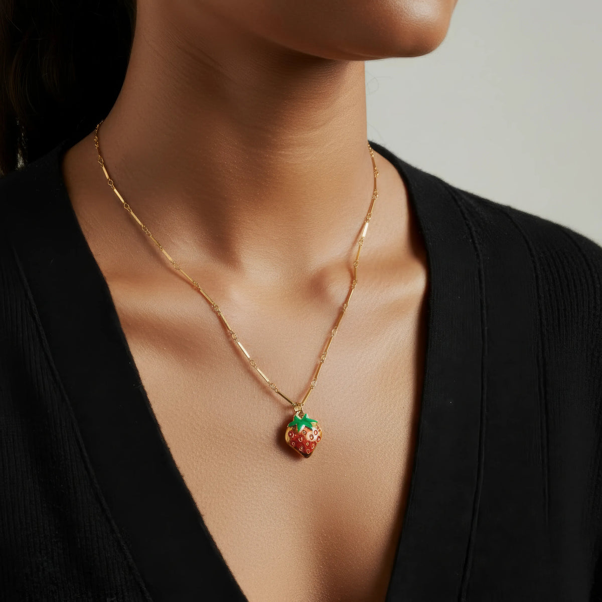 Strawberry Pendant Necklace