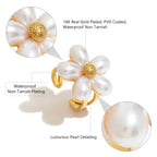 Flower Pearl Open Ring