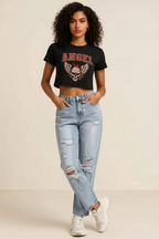 Distressed High Waist Jeans