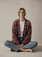 Roseh Textured Knit Button-Down Cardigan