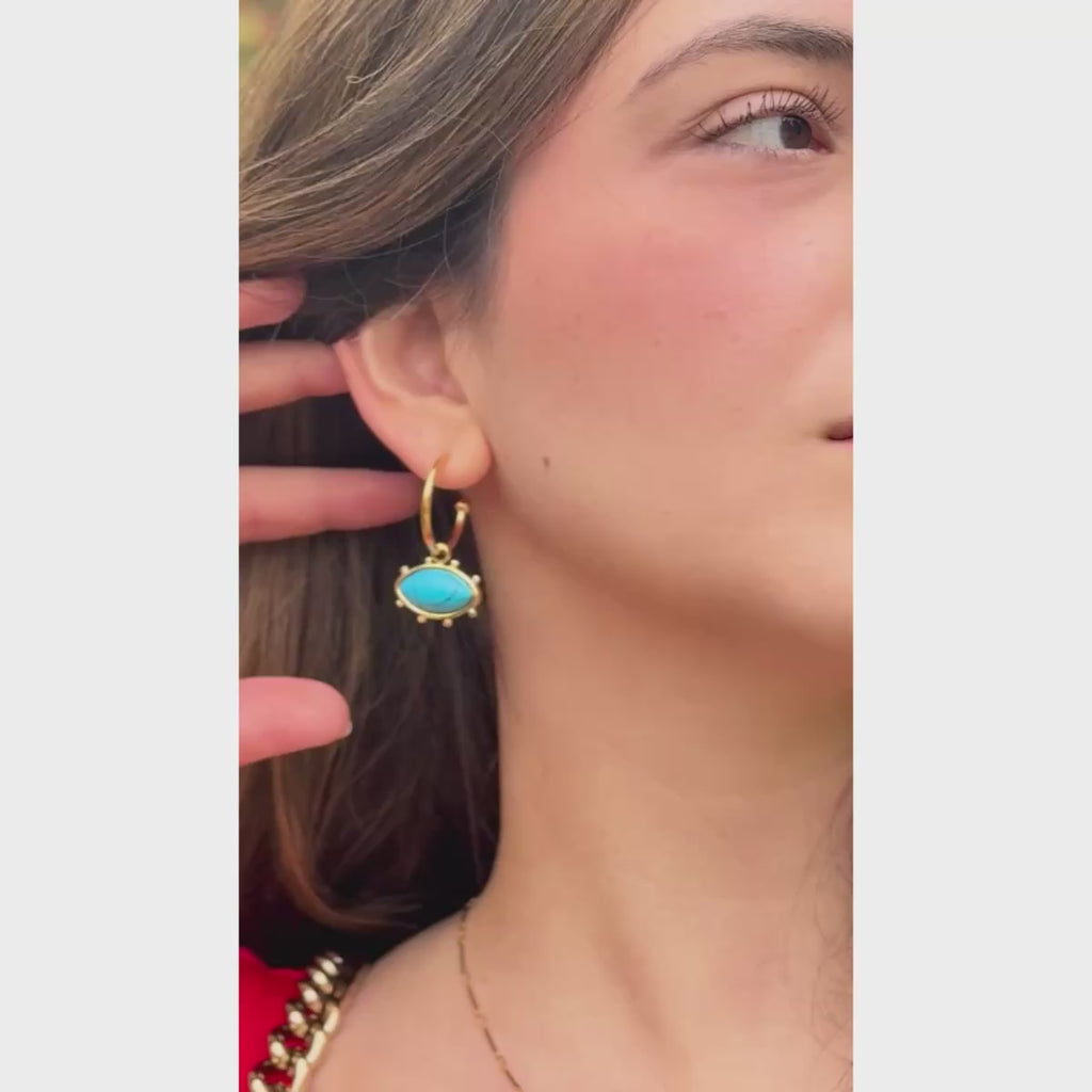 Devil's Eye Drop Earrings